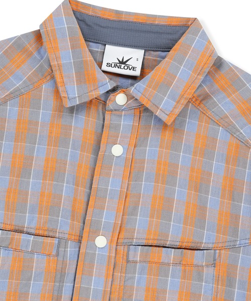 SUNLOVE（サンラブ）の「W Plaid 3/4 Sleeve Shirt（シャツ/ブラウス・レディース・グレー/グリーン/オレンジ・S/M）」の17枚目の写真