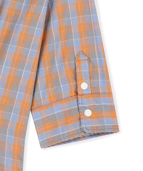 SUNLOVE（サンラブ）の「W Plaid 3/4 Sleeve Shirt（シャツ/ブラウス・レディース・グレー/グリーン/オレンジ・S/M）」の19枚目の写真