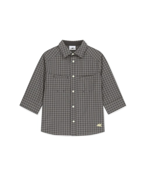 SUNLOVE（サンラブ）の「W Plaid 3/4 Sleeve Shirt（シャツ/ブラウス・レディース・グレー/グリーン/オレンジ・S/M）」の4枚目の写真