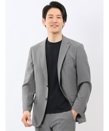 TAKA-Q（タカキュー）の「【ストレッチ 接触冷感 吸湿速乾 ハンドウォッシャブル】タカキュー 2ボタン ビジネス 2ボタン ジャケット グレー(セットアップ可能)（スーツジャケット）」