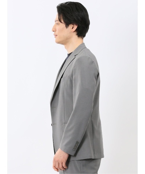TAKA-Q（タカキュー）の「【ストレッチ 接触冷感 吸湿速乾 ハンドウォッシャブル】タカキュー 2ボタン ビジネス 2ボタン ジャケット グレー(セットアップ可能)（スーツジャケット・メンズ・グレー・X-LARGE/LARGE/MEDIUM/S/3L）」の8枚目の写真