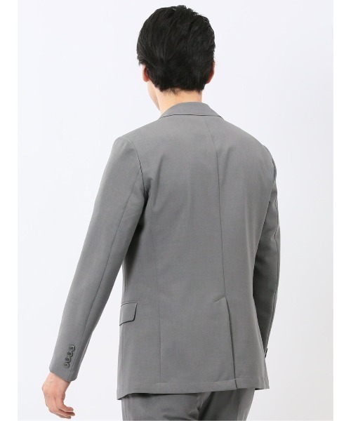 TAKA-Q（タカキュー）の「【ストレッチ 接触冷感 吸湿速乾 ハンドウォッシャブル】タカキュー 2ボタン ビジネス 2ボタン ジャケット グレー(セットアップ可能)（スーツジャケット・メンズ・グレー・X-LARGE/LARGE/MEDIUM/S/3L）」の7枚目の写真