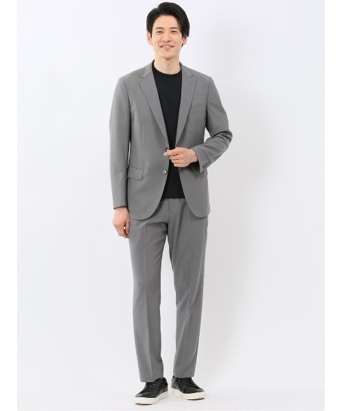 TAKA-Q（タカキュー）の「【ストレッチ 接触冷感 吸湿速乾 ハンドウォッシャブル】タカキュー 2ボタン ビジネス 2ボタン ジャケット グレー(セットアップ可能)（スーツジャケット・メンズ・グレー・X-LARGE/LARGE/MEDIUM/S/3L）」の5枚目の写真