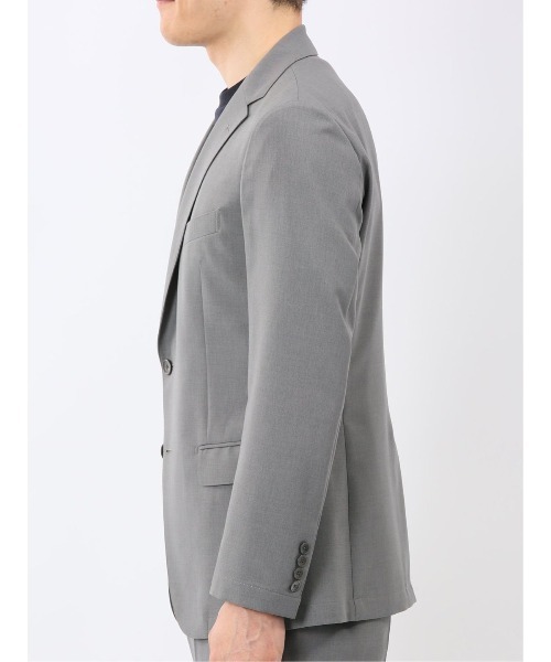 TAKA-Q（タカキュー）の「【ストレッチ 接触冷感 吸湿速乾 ハンドウォッシャブル】タカキュー 2ボタン ビジネス 2ボタン ジャケット グレー(セットアップ可能)（スーツジャケット・メンズ・グレー・X-LARGE/LARGE/MEDIUM/S/3L）」の3枚目の写真