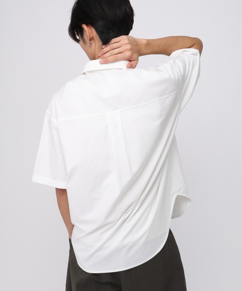 ALAND(エーランド)の「【UNISEX】ALAND/オックス半袖シャツ(シャツ/ブラウス・レディース・ブルー/ホワイト・LARGE/SMALL)」の5枚目の写真
