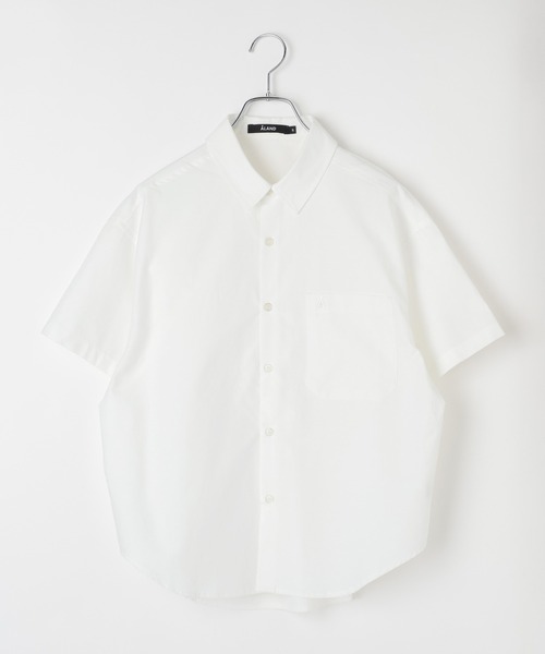 ALAND(エーランド)の「【UNISEX】ALAND/オックス半袖シャツ(シャツ/ブラウス・レディース・ブルー/ホワイト・LARGE/SMALL)」の4枚目の写真