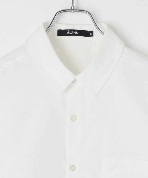 ALAND(エーランド)の「【UNISEX】ALAND/オックス半袖シャツ(シャツ/ブラウス・レディース・ブルー/ホワイト・LARGE/SMALL)」の3枚目の写真