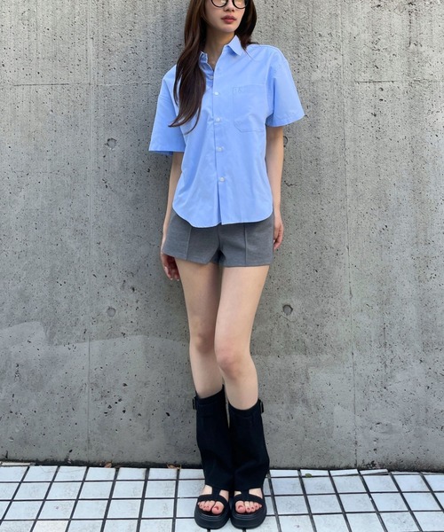 ALAND(エーランド)の「【UNISEX】ALAND/オックス半袖シャツ(シャツ/ブラウス・レディース・ブルー/ホワイト・LARGE/SMALL)」の19枚目の写真