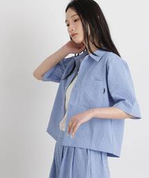 THOUSAND MILE/SEERSUCKER STRIPE SHIRT(セットアップ可)