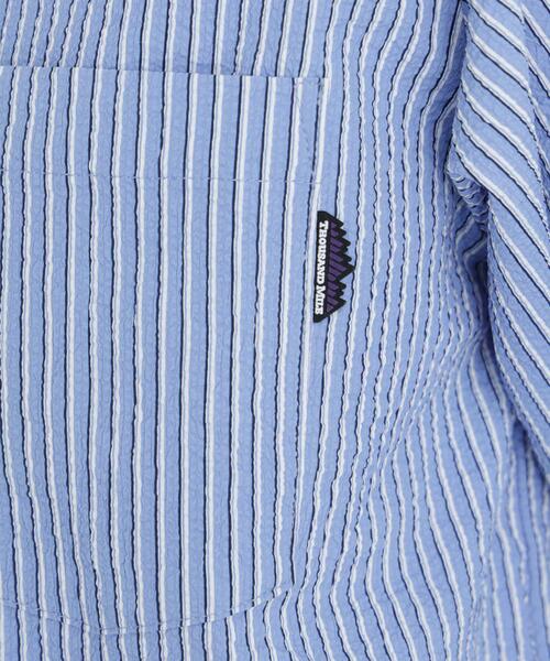 THOUSAND MILE（サウザンドマイル）の「THOUSAND MILE/SEERSUCKER STRIPE SHIRT(セットアップ可)（シャツ/ブラウス・レディース・ライトブルー・FREE）」の15枚目の写真