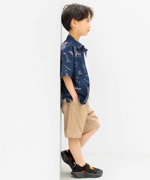 and D. petit main(アンドディープティマイン)の「【セットアップ可】【水陸両用】総ガラ半袖シャツ(シャツ/ブラウス・キッズ・ライトカーキ/ネイビー/アイボリー・140cm/120cm/100cm/110cm/90cm/130cm)」の15枚目の写真