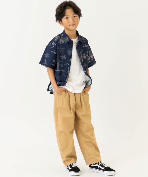 and D. petit main(アンドディープティマイン)の「【セットアップ可】【水陸両用】総ガラ半袖シャツ(シャツ/ブラウス・キッズ・ライトカーキ/ネイビー/アイボリー・140cm/120cm/100cm/110cm/90cm/130cm)」の17枚目の写真