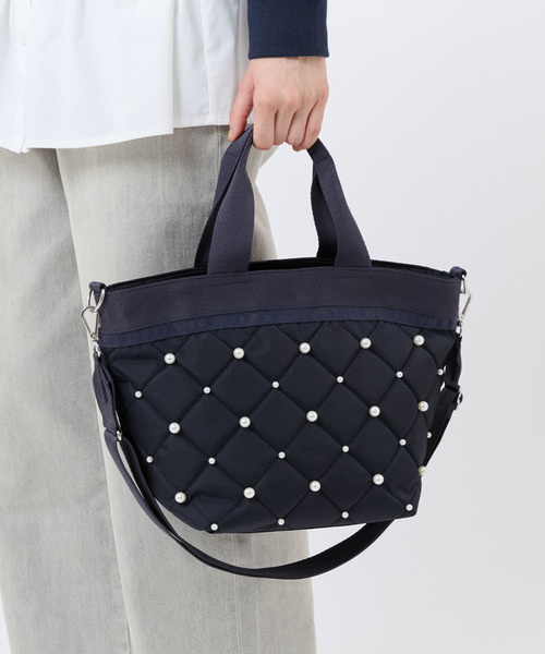 BUCKET TOTE W PEARLS ディープシーパール（トートバッグ