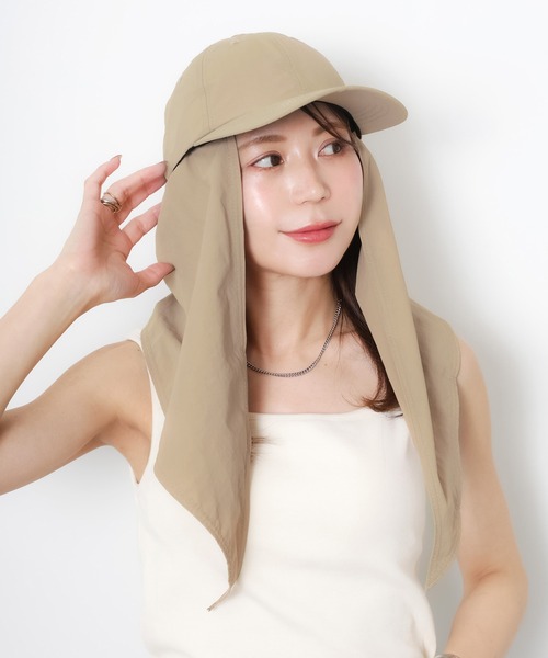 Riberry(リベリー)の「3WAYサンシェードキャップ(キャップ・レディース・ブラック/ベージュ・FREE)」の6枚目の写真
