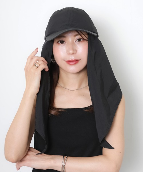 Riberry(リベリー)の「3WAYサンシェードキャップ(キャップ・レディース・ブラック/ベージュ・FREE)」の4枚目の写真