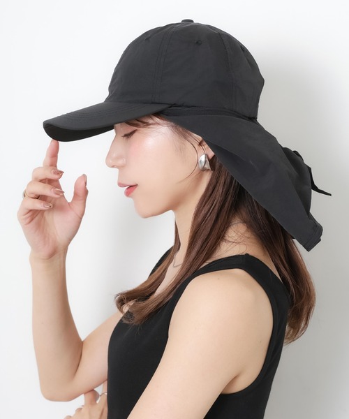 Riberry(リベリー)の「3WAYサンシェードキャップ(キャップ・レディース・ブラック/ベージュ・FREE)」の3枚目の写真