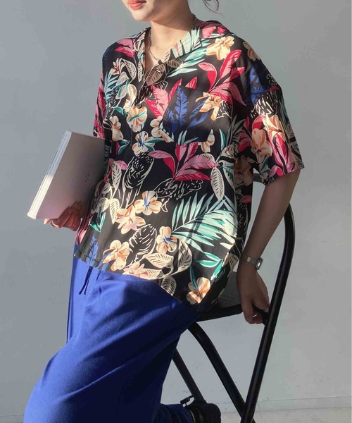 AS KNOW AS plus(アズノゥアズプラス)の「◯アロハ 開衿シャツ【UNISEX ITEM】(シャツ/ブラウス・レディース・ホワイト系/マルチ/ブラック系/オレンジ系・FREE)」の11枚目の写真