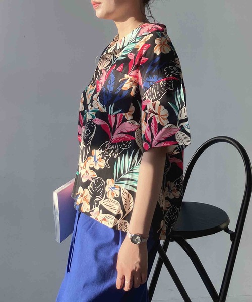AS KNOW AS plus(アズノゥアズプラス)の「◯アロハ 開衿シャツ【UNISEX ITEM】(シャツ/ブラウス・レディース・ホワイト系/マルチ/ブラック系/オレンジ系・FREE)」の13枚目の写真