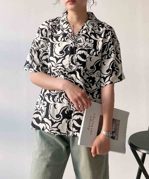 AS KNOW AS plus(アズノゥアズプラス)の「◯アロハ 開衿シャツ【UNISEX ITEM】(シャツ/ブラウス・レディース・ホワイト系/マルチ/ブラック系/オレンジ系・FREE)」の18枚目の写真