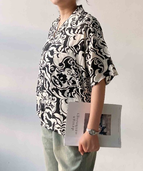 AS KNOW AS plus(アズノゥアズプラス)の「◯アロハ 開衿シャツ【UNISEX ITEM】(シャツ/ブラウス・レディース・ホワイト系/マルチ/ブラック系/オレンジ系・FREE)」の20枚目の写真