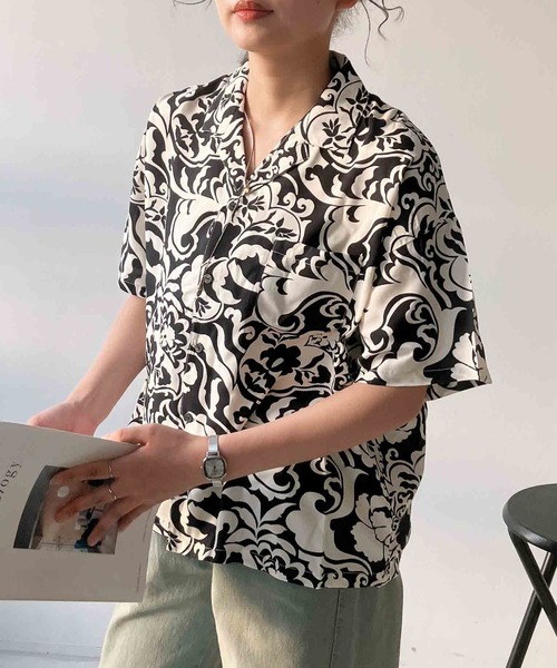 AS KNOW AS plus(アズノゥアズプラス)の「◯アロハ 開衿シャツ【UNISEX ITEM】(シャツ/ブラウス・レディース・ホワイト系/マルチ/ブラック系/オレンジ系・FREE)」の22枚目の写真