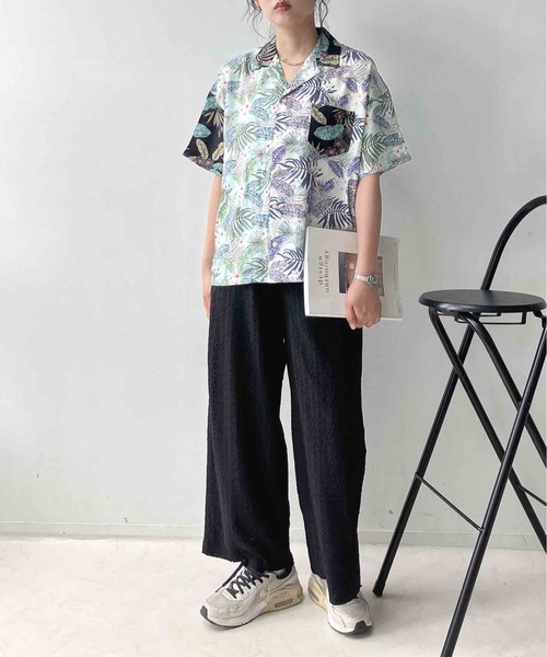 AS KNOW AS plus(アズノゥアズプラス)の「◯アロハ 開衿シャツ【UNISEX ITEM】(シャツ/ブラウス・レディース・ホワイト系/マルチ/ブラック系/オレンジ系・FREE)」の5枚目の写真