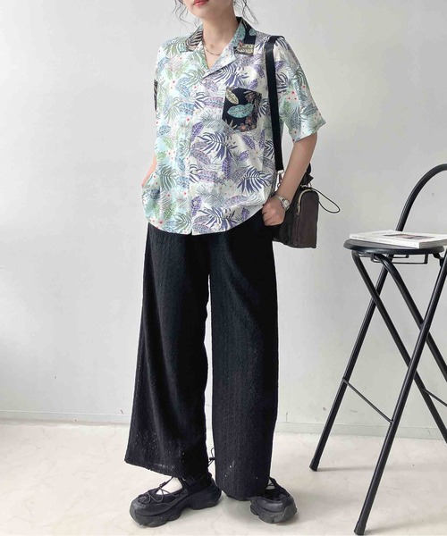 AS KNOW AS plus(アズノゥアズプラス)の「◯アロハ 開衿シャツ【UNISEX ITEM】(シャツ/ブラウス・レディース・ホワイト系/マルチ/ブラック系/オレンジ系・FREE)」の6枚目の写真