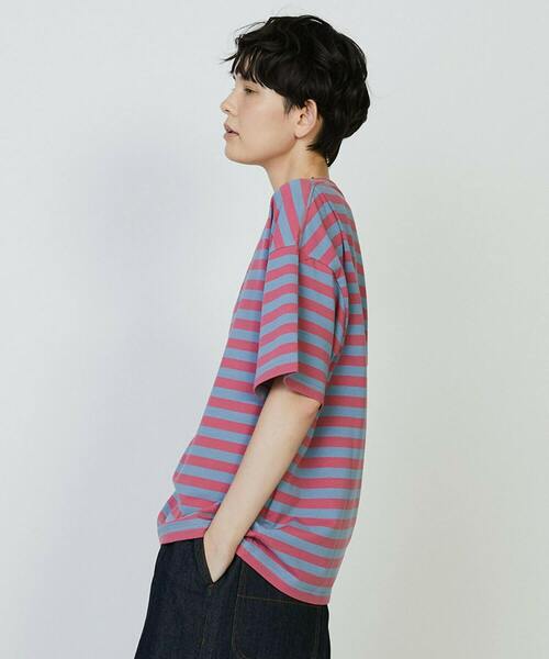 FRAPBOIS PARK(フラボアパーク)の「パークボーダーT 2(Tシャツ/カットソー・レディース・ブラック/イエロー/ピンク・2/1)」の4枚目の写真