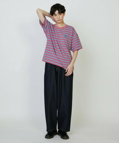 FRAPBOIS PARK(フラボアパーク)の「パークボーダーT 2(Tシャツ/カットソー・レディース・ブラック/イエロー/ピンク・2/1)」の8枚目の写真