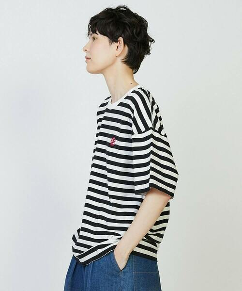 FRAPBOIS PARK(フラボアパーク)の「パークボーダーT 2(Tシャツ/カットソー・レディース・ブラック/イエロー/ピンク・2/1)」の21枚目の写真