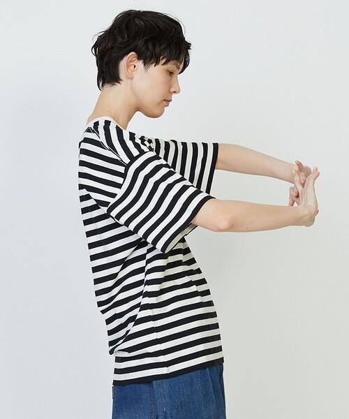 FRAPBOIS PARK(フラボアパーク)の「パークボーダーT 2(Tシャツ/カットソー・レディース・ブラック/イエロー/ピンク・2/1)」の21枚目の写真