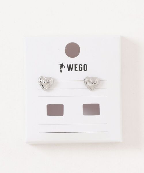 WEGO(ウィゴー)の「WEGO/ハートモチーフステンレスピアス(ピアス(両耳用)・レディース・シルバー・FREE)」の2枚目の写真