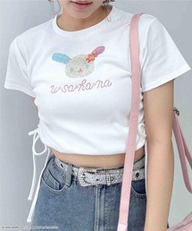 〇アクリルキーホルダー付き サイドリボン&キラキラ Sanrio characters半袖Tシャツ 【Sanrio/サンリオ】