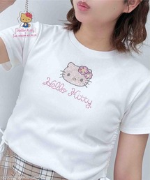 AS KNOW AS plus | 〇アクリルキーホルダー付き サイドリボン&キラキラ Sanrio characters半袖Tシャツ 【Sanrio/サンリオ】(Tシャツ/カットソー)