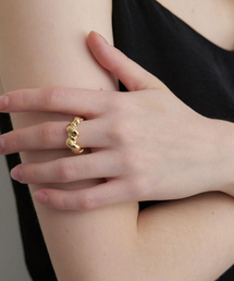 bold twisted ring (R020_gold)