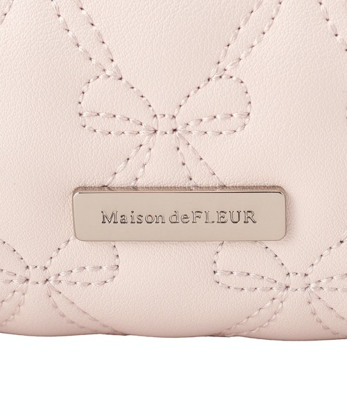 Maison de FLEUR(メゾンドフルール)の「リボンキルティングロングポーチ(ポーチ・レディース・グレイッシュブルー/ブラック/ライトピンク・FREE)」の13枚目の写真