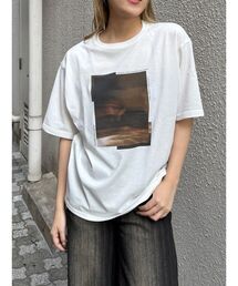 プリントオーバーTシャツ 夏服