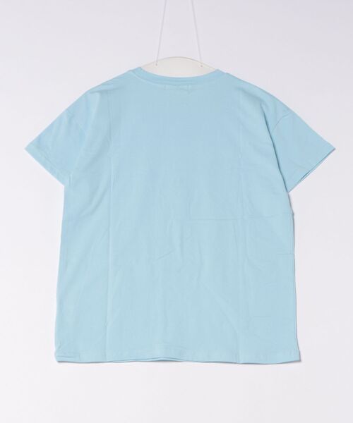 aimoha（アイモハ）の「英字メッセージロゴ半袖Tシャツ（Tシャツ/カットソー・レディース・ブルー/ブラウン/ホワイト・L/M）」の4枚目の写真