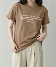 英字メッセージロゴ半袖Tシャツ
