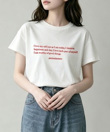 英字メッセージロゴ半袖Tシャツ