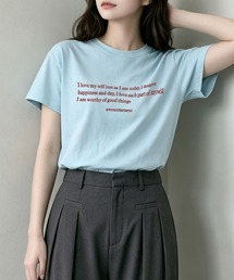 英字メッセージロゴ半袖Tシャツ