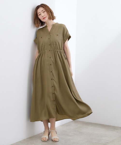 grove(グローブ)の「【洗える/体型カバー】ウエストドロストワンピース(ワンピース・レディース・マスタード/ブラック/ブラウン系その他・02/03/01/04/05)」の13枚目の写真