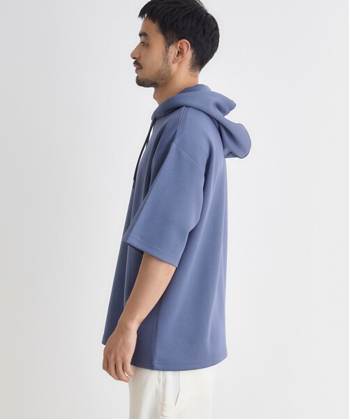 BACK NUMBER(バックナンバー)の「BACK NUMBER(バックナンバー)TRPU半袖パーカー(Tシャツ/カットソー・メンズ・ブラック/ブルー/ライトグレー・S/L/M/XL)」の5枚目の写真