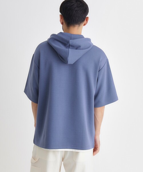 BACK NUMBER(バックナンバー)の「BACK NUMBER(バックナンバー)TRPU半袖パーカー(Tシャツ/カットソー・メンズ・ブラック/ブルー/ライトグレー・S/L/M/XL)」の6枚目の写真