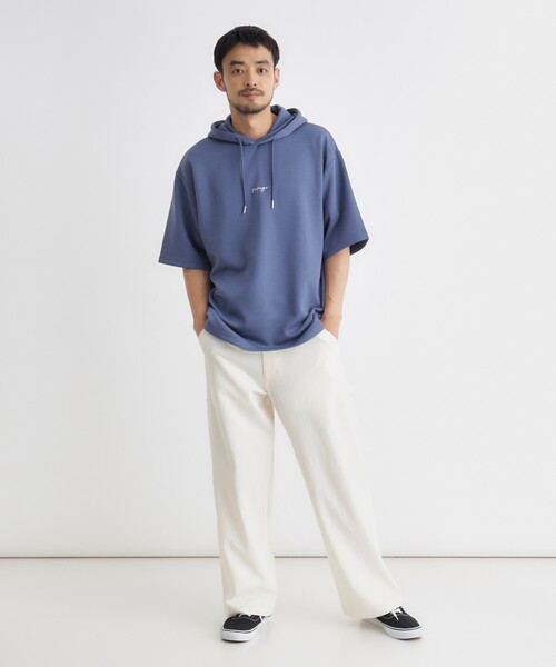 BACK NUMBER(バックナンバー)の「BACK NUMBER(バックナンバー)TRPU半袖パーカー(Tシャツ/カットソー・メンズ・ブラック/ブルー/ライトグレー・S/L/M/XL)」の7枚目の写真