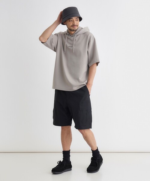 BACK NUMBER(バックナンバー)の「BACK NUMBER(バックナンバー)TRPU半袖パーカー(Tシャツ/カットソー・メンズ・ブラック/ブルー/ライトグレー・S/L/M/XL)」の13枚目の写真