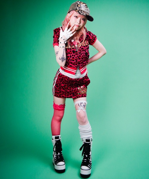 GALFY(ガルフィー)の「【GALFY】ガラ悪GALパーカー / 【ガルフィー】GALレオパード半袖パーカー(パーカー・レディース・ブラック/ピンク/パープル・S/M)」の11枚目の写真