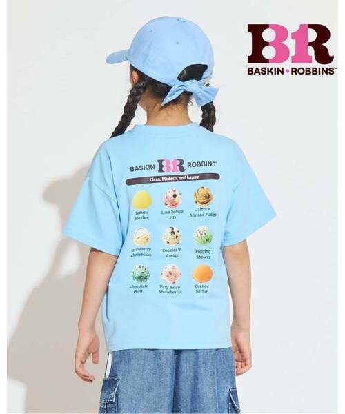 minimal(ミニマル)の「【サーティワン アイスクリーム】【接触冷感】バックプリントルーズ半袖Tシャツ(Tシャツ/カットソー・キッズ・オフホワイト/ブラック/ピンク/サックスブルー・110cm/100cm/140cm/130cm/120cm)」の4枚目の写真