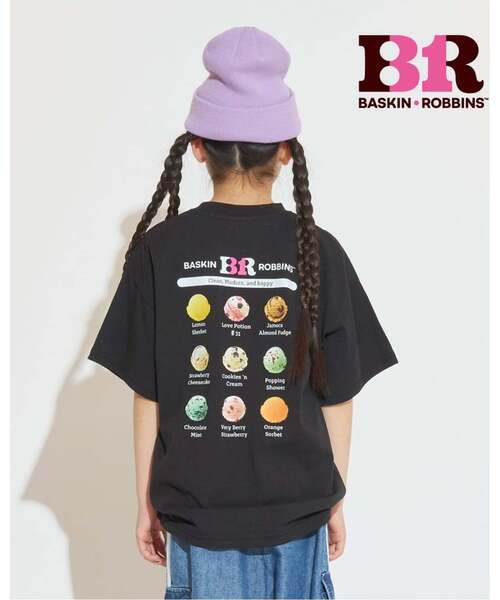 minimal(ミニマル)の「【サーティワン アイスクリーム】【接触冷感】バックプリントルーズ半袖Tシャツ(Tシャツ/カットソー・キッズ・オフホワイト/ブラック/ピンク/サックスブルー・110cm/100cm/140cm/130cm/120cm)」の1枚目の写真