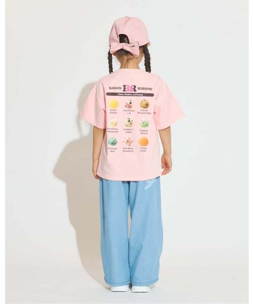 minimal(ミニマル)の「【サーティワン アイスクリーム】【接触冷感】バックプリントルーズ半袖Tシャツ(Tシャツ/カットソー・キッズ・オフホワイト/ブラック/ピンク/サックスブルー・110cm/100cm/140cm/130cm/120cm)」の13枚目の写真